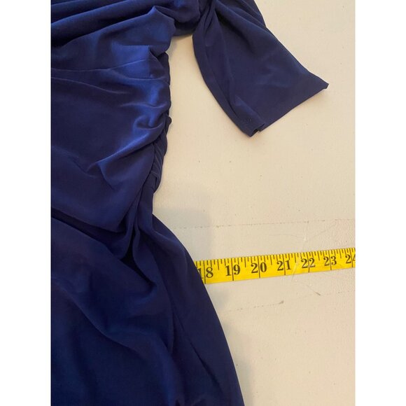Chaps Womens XL Navy Blue Ruched Dress - Picture 8 of 9